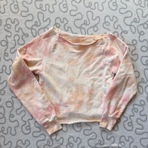 EUC like new MOTHER Tie-Dye Sweatshirt in Cream, Pink, Peach